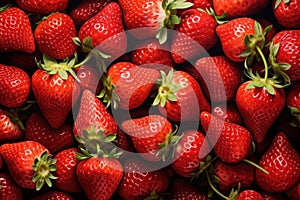 Fruitful Strawberry eco bush. Generate Ai photo