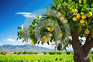 a fruitless citrus tree in an orchard