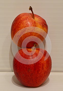Fruits:  aplles on a Light background