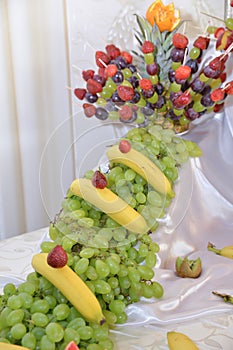 Fruits arrangements on table