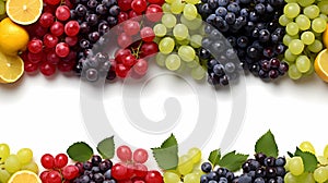 fruits border, banner with space for text