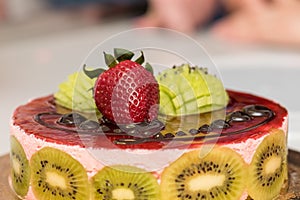 Fruits cake topping