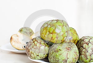 Fruits of cherimoya photo