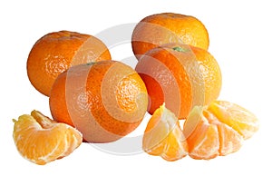 The fruits of clementine or mandarine
