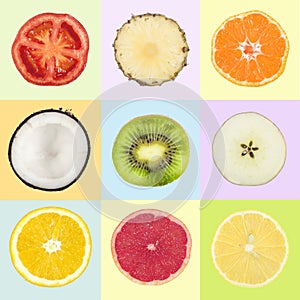 Fruits collage