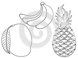 Fruits Coloring Page