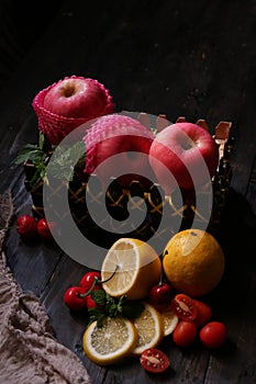 fruits with darkmood photography