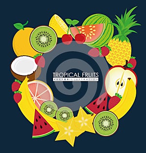 Fruits design, vector illustration.