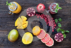 Fruits and frozen berries