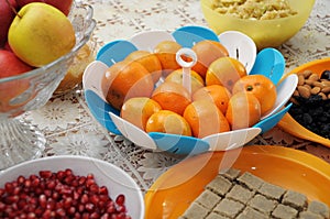 Fruits and halva