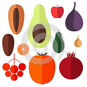Fruits. Icon Set