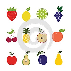 Fruits icons.