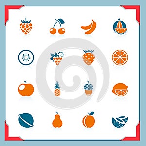 Fruits icons | In a frame series