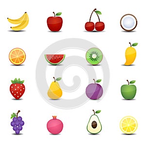 Fruits icons photo