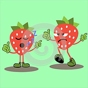 fruits kawaii doodle