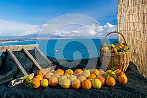 Fruits and landscapes from Italy