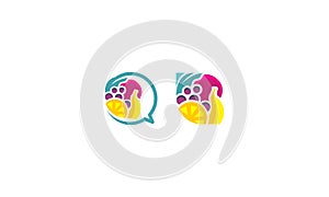 Fruits logo vector icon