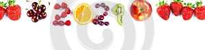 Fruits. New year 2021 made of fruits on the white background. Healthy food