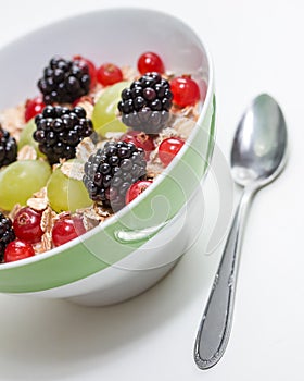 Fruits and oatmeal