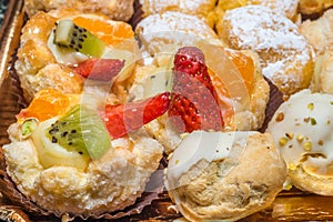 Fruits pastries in italy