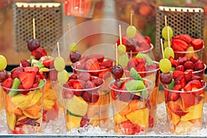 Fruits in Plastic Cups