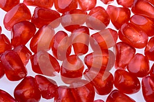 The fruits of red pomegranates