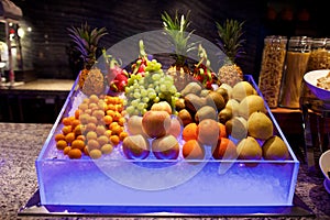 Fruits in restaurant buffet