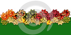 Fruits ribbon made of abstract floral shapes