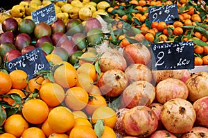 Fruits for sale on market photo