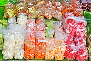 Fruits for sale at a street market