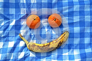 Fruits simulating an smile