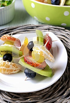 Fruits on sticks - healthy snack