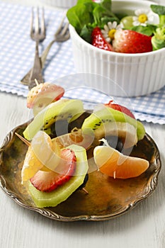 Fruits on sticks - healthy snack