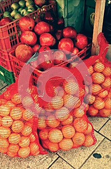 Fruits in street