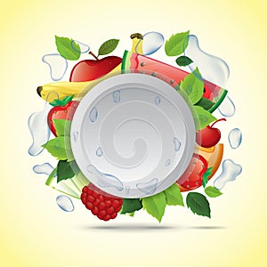 fruits template. Vector illustration decorative design