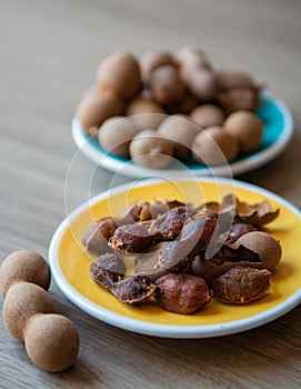 Fruits of tropcal Africal tree tamarind, used in cooking, traditional medicine and metal polish