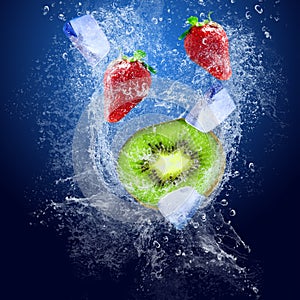 Fruits under water