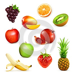 Fruits vector illustrations