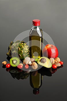 Fruits Vegatables and Olive Oil