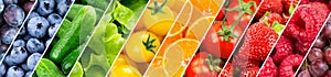 Fruits and vegetables. Background of fresh color food
