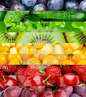 Fruits and vegetables. Background of fresh food
