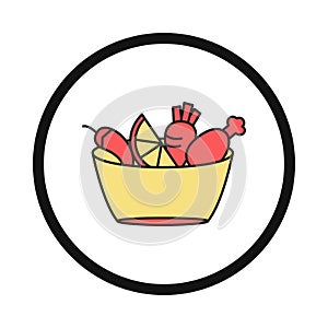 fruits, vegetables, bag, fruits and vegetables bag icon