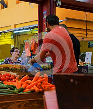 Fruits and vegetables close market Hadera Israel