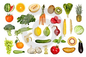 Fruits and vegetables