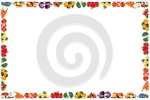 Fruits and vegetables copyspace frame border copy space apple be