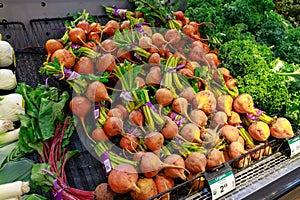 Fruits and vegetables on display in Fred Meyer, Inc., is a chain of hypermarket superstores in Portland, Oregon