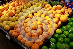 Fruits and vegetables on display in Fred Meyer, Inc., is a chain of hypermarket superstores in Portland, Oregon