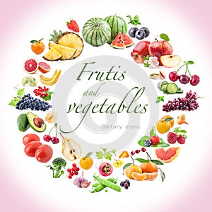 Fruits and vegetables