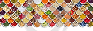Fruits and vegetables food background herbs spices ingredients berries from above