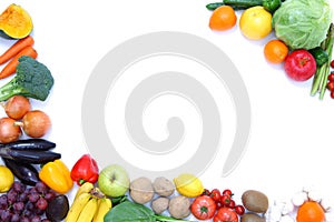 Fruits and vegetables frame